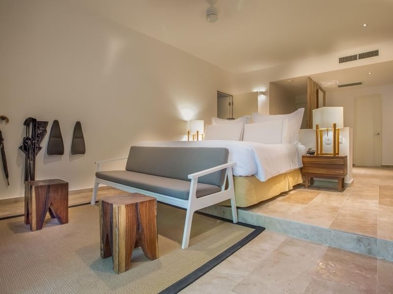 Casita 1 King with sitting area at The Explorean Cozumel