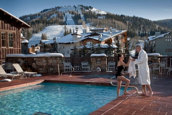 The Chateaux Deer Valley Winter Pool