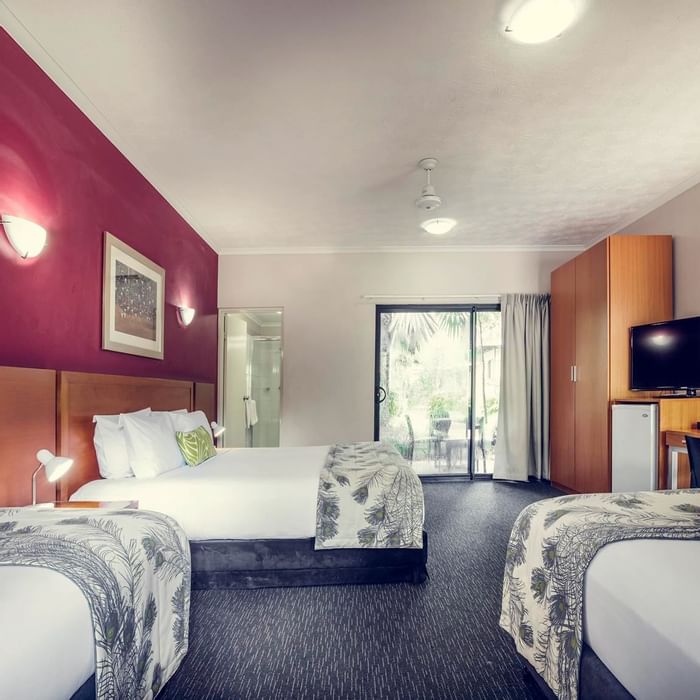 Family Room with triple beds & TV at Darwin Airport Hotels