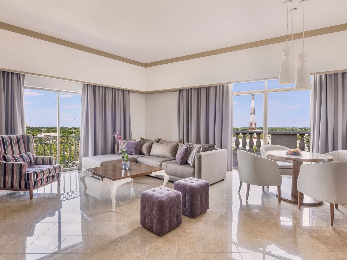 Governor Suite, Lining area with balcony at FA Hotels & Resorts