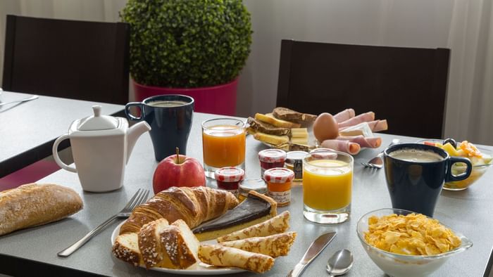 A warm breakfast served at Hotel Eclipse