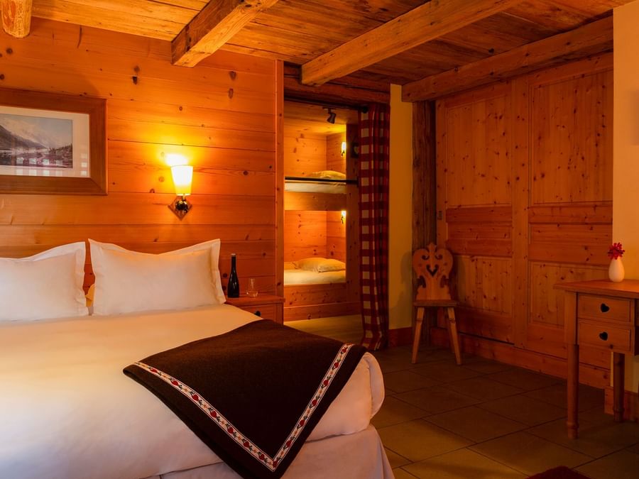 Interior of the Suite Room at Chalet-Hotel La Ferme du Chozal