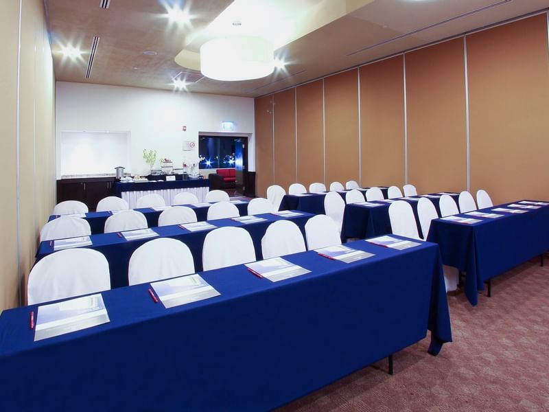 Classroom table setup in a Meeting Room at Fiesta Inn Hotels