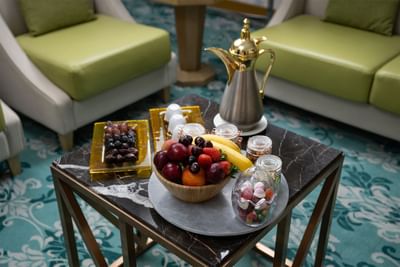 Arabic coffee, fruits in Executive Suite at Elaf Al Taqwa