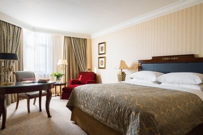 Enjoy views of the city at Intercontinental Kyiv hotel