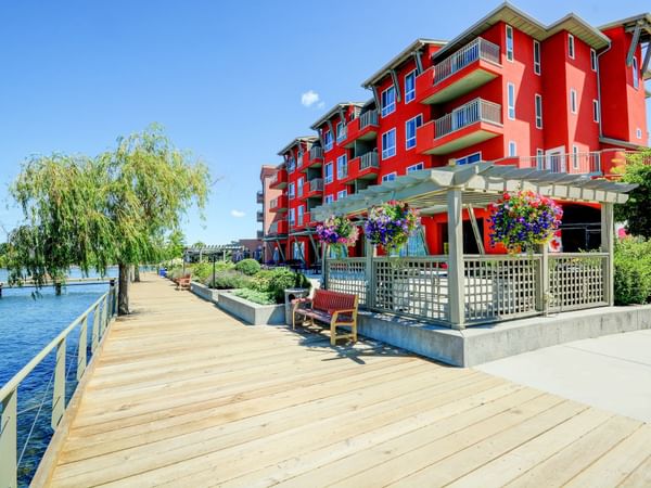 Exterior view of the boardwalk near Manteo Resort