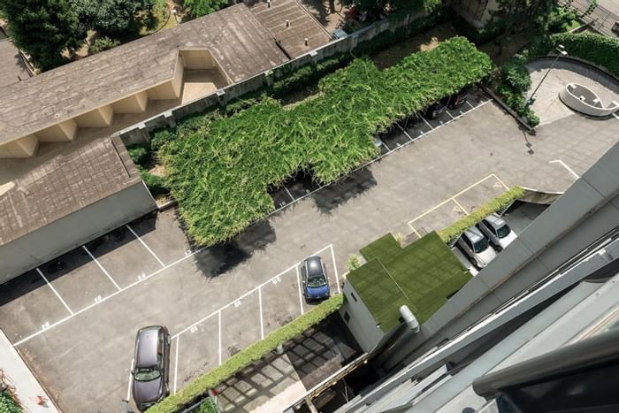 High angel view of Internal Parking, Duparc Contemporary Suites