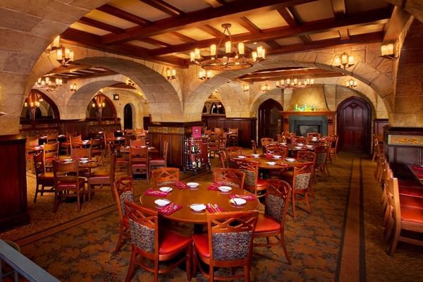 Dining area of Le Cellier Steakhouse near Lake Buena Vista Resort Village & Spa