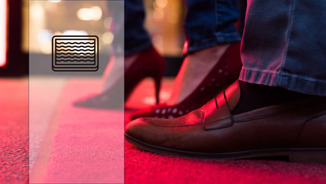 Close-up of shoes & heels at Hotel Plaza San Francisco