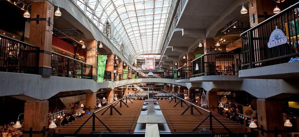 Interior view of Lonsdale Quay Market