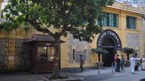 Exterior view of Hoa Lo Prison Relic entrance near Sunway Hotel Hanoi