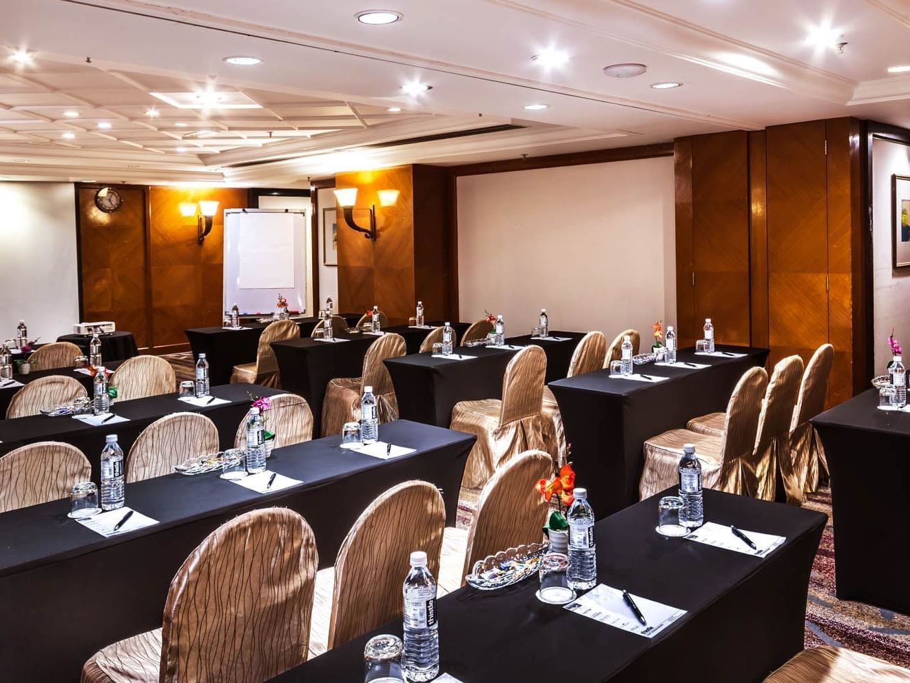 The Cape Rachado meeting room arranged with tables and chairs