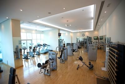 Fully equipped fitness center at Tamani Marina Hotel
