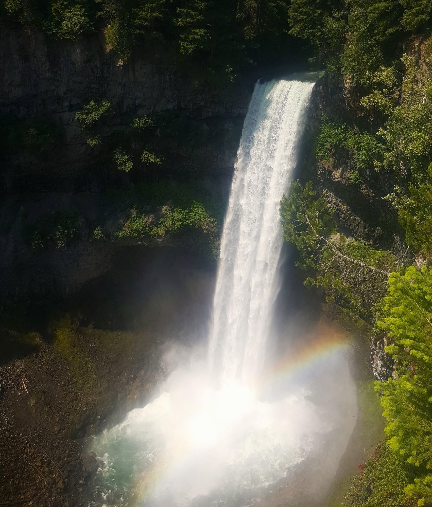 Aerial view of Brandywine Falls near Blackcomb Springs Suites