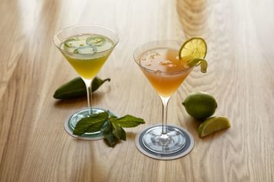 Two crafted martinis