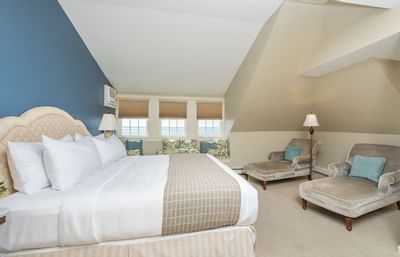 Oceanview King Bedroom with seating area