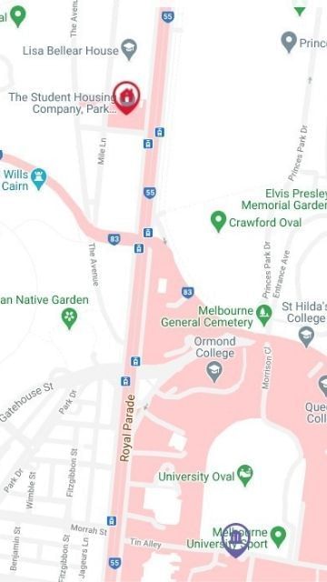 UniLodge Park Avenue Map