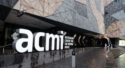 ACMI college entrance sign near the Crown Hotels Perth