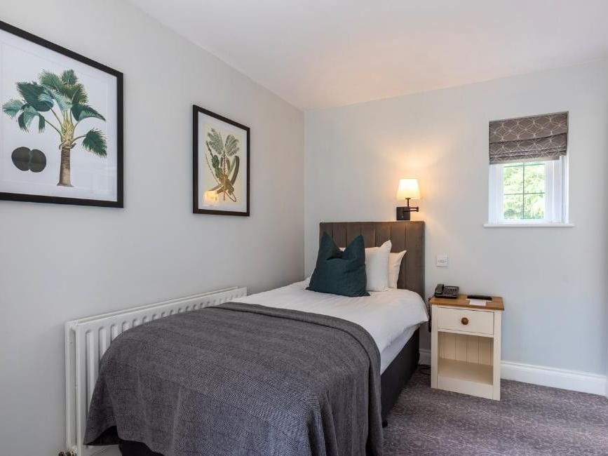 Single room in lodge at Gorse Hill Hotel in Surrey