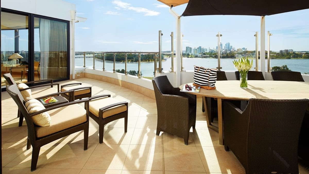 Rooftop lounge area in The Apartment at Crown Hotel Perth