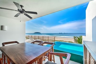 Beachfront 2-Bedroom Villa terrace, Marea Beachfront Villas