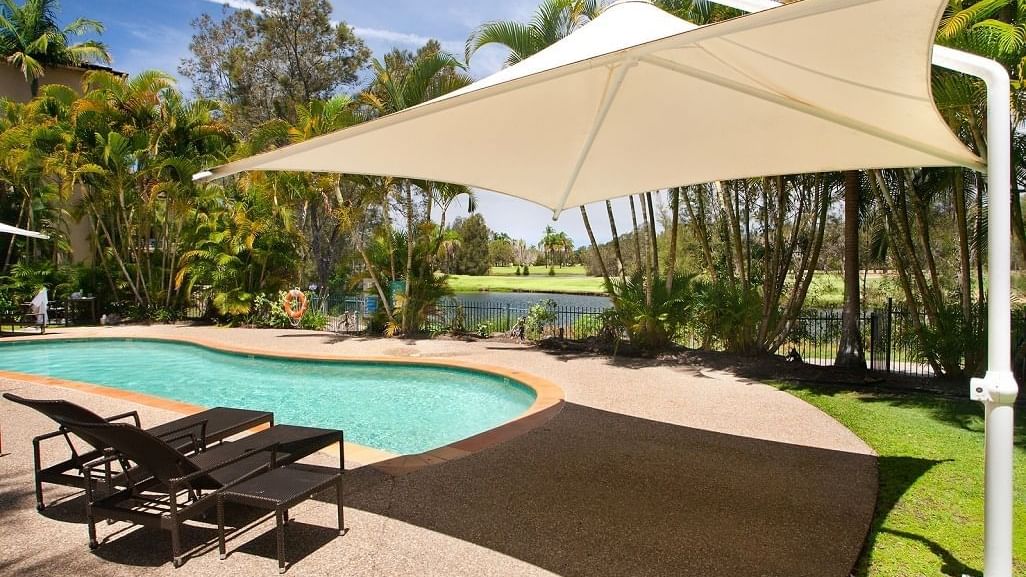 Billabong Pool facing the Golf area at Mercure Gold Coast Resort