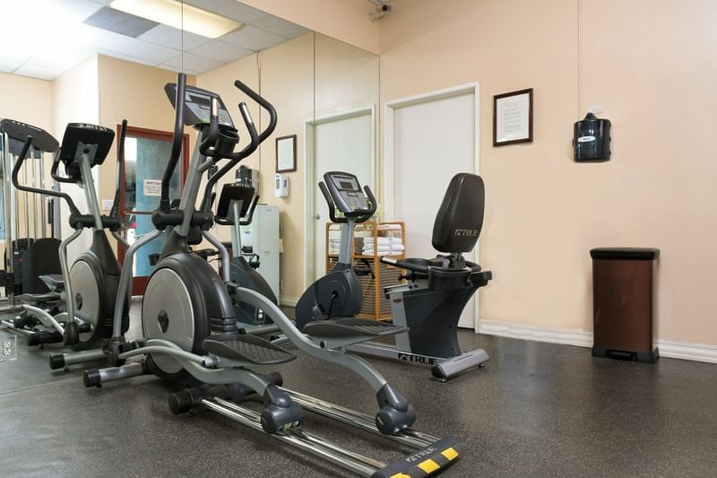 Exercise machines in The Fitness Room at Gateway Santa Monica