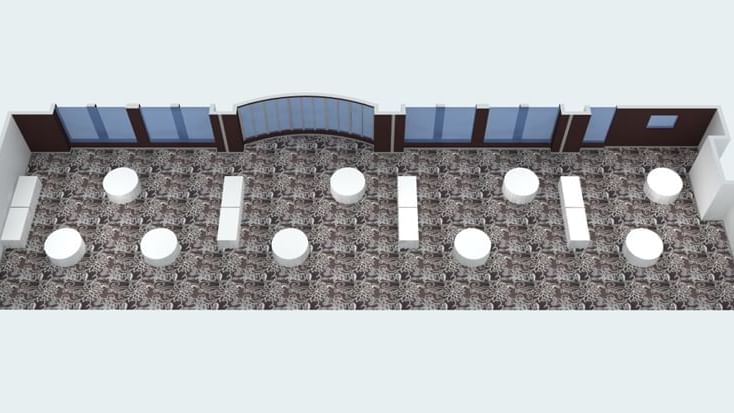 3D Model of a meeting room setup at Novotel Melbourne