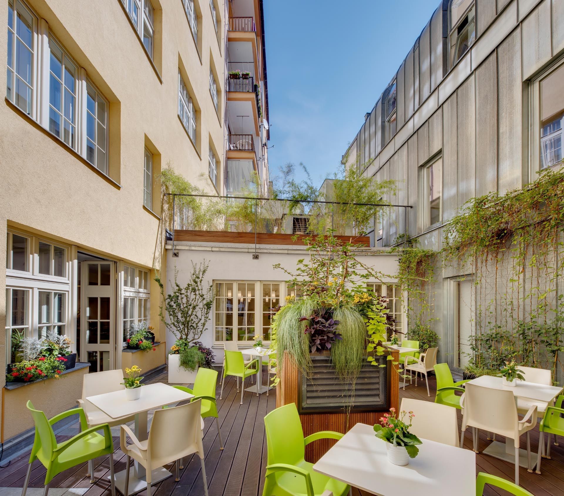 Terrace at Hotel Clement Prague