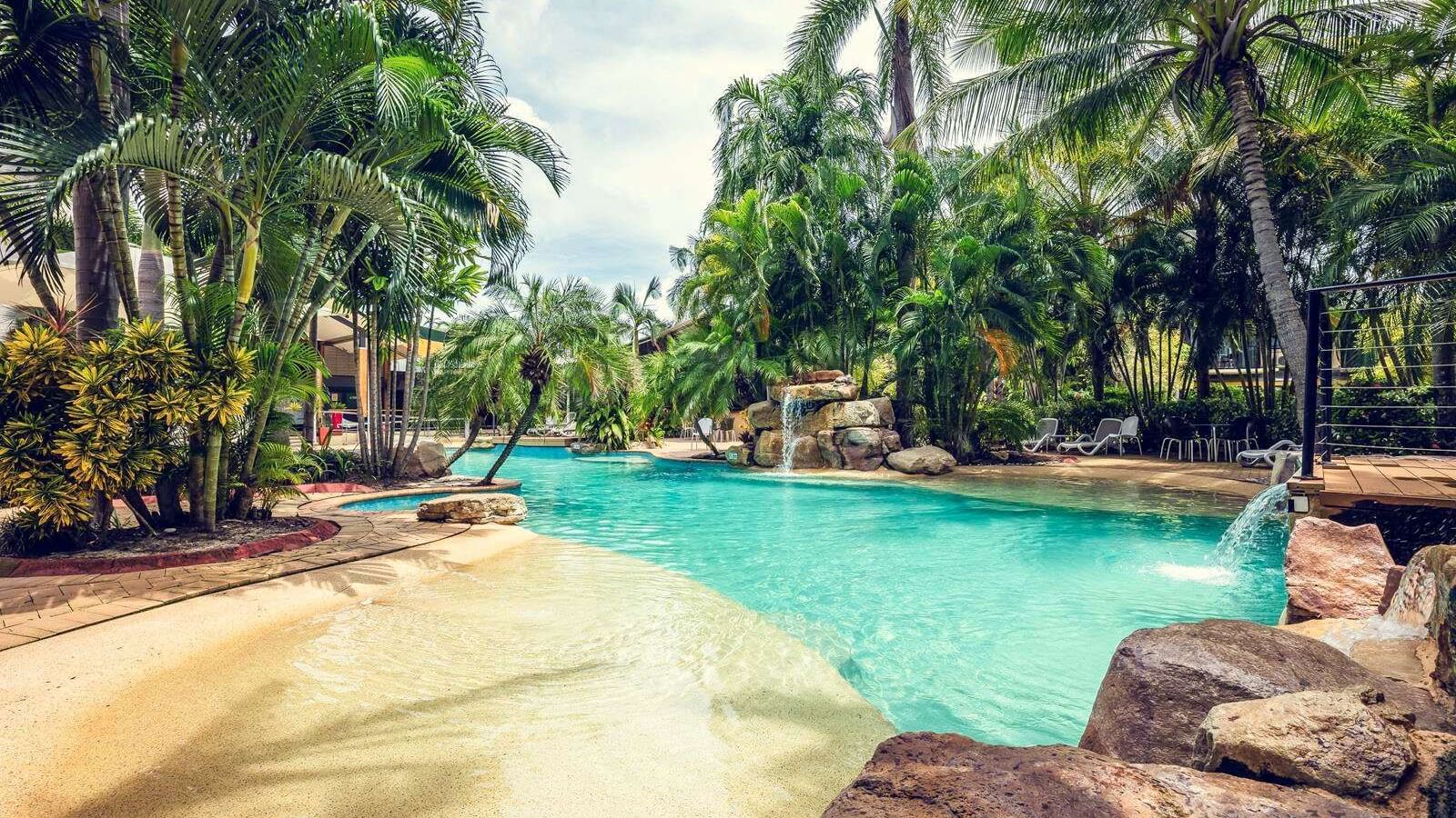 Outdoor pool area at Darwin Airport Hotels