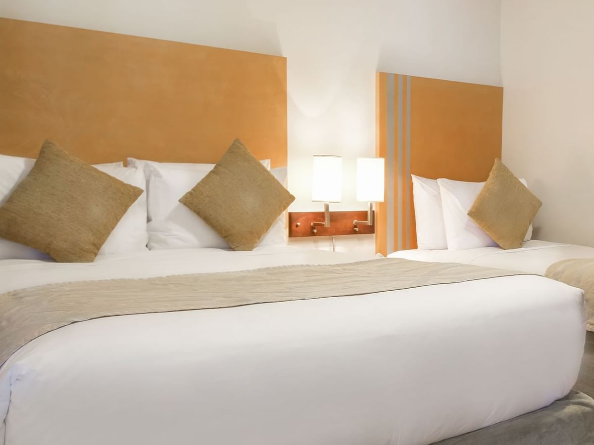 Two beds in hotel room