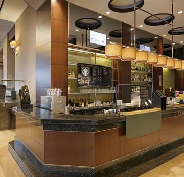 An elegant food counter area in Titanic Coffee at Titanic Business Kartal