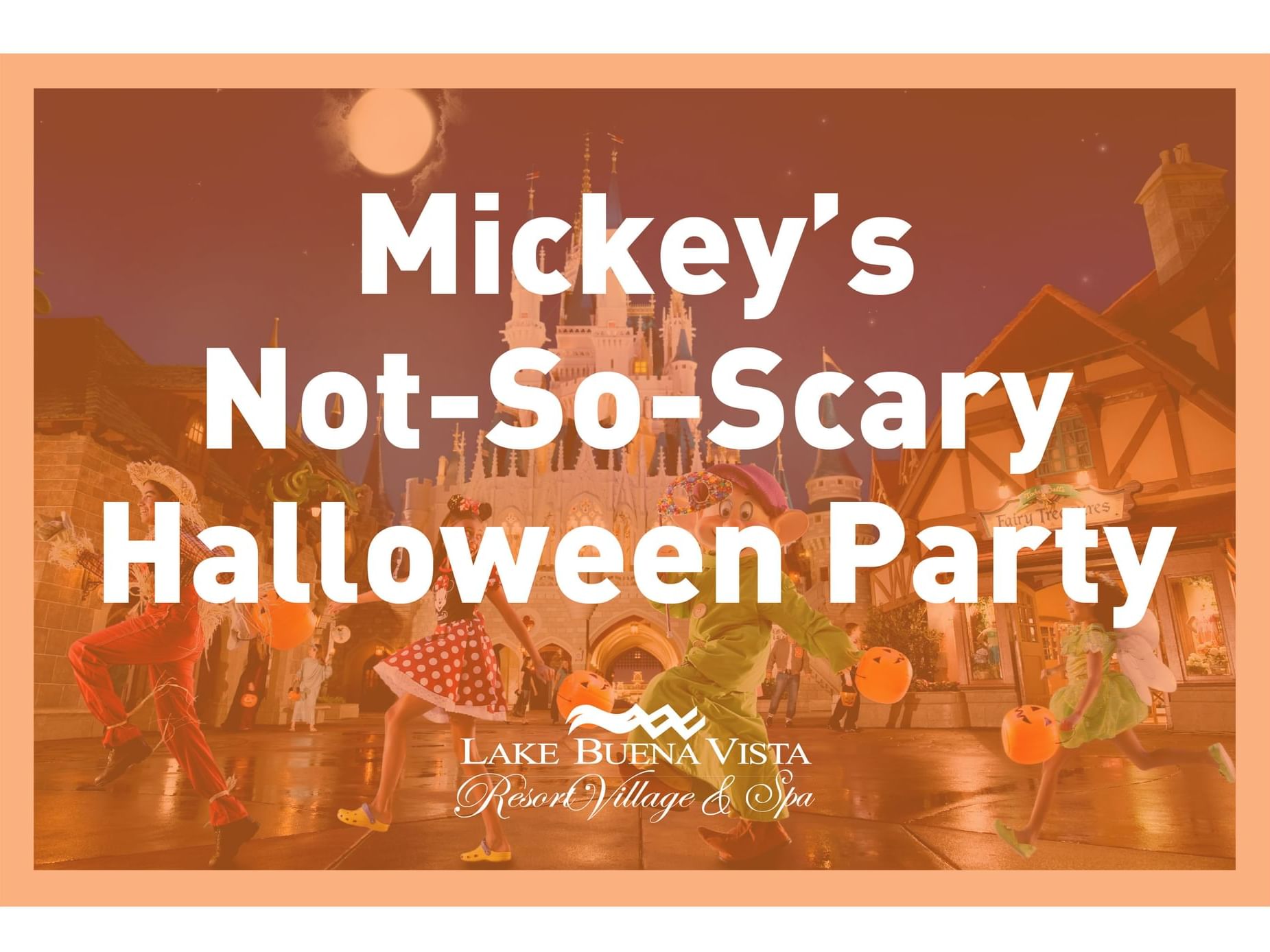 Mickey's Not-So-Scary Halloween Party poster used at Lake Buena Vista Resort Village & Spa