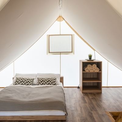 Glamping Home interior at Falkensteiner Premium Camping Zadar