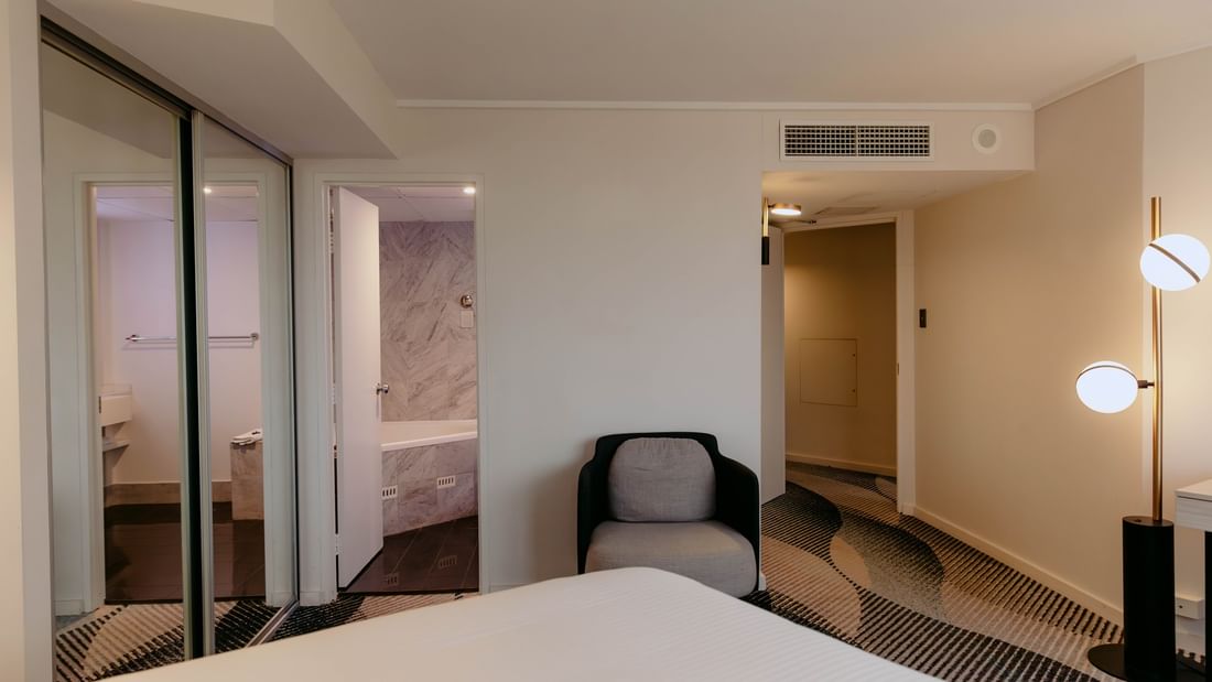 King Spa Suite with king bed and spa bath