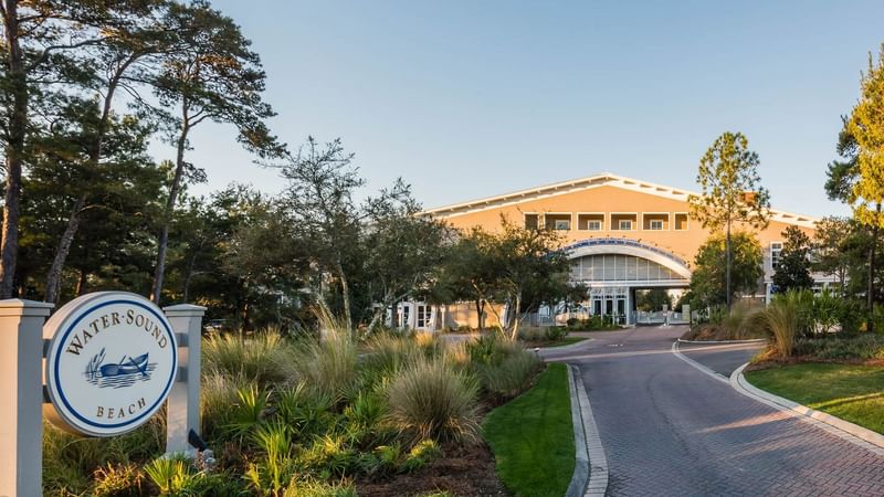 Exterior view of the driveway to Watersound Inn
