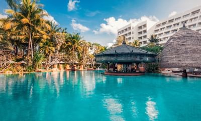Pool bar at the main pool in front of the main building at Paradox Resort Phuket