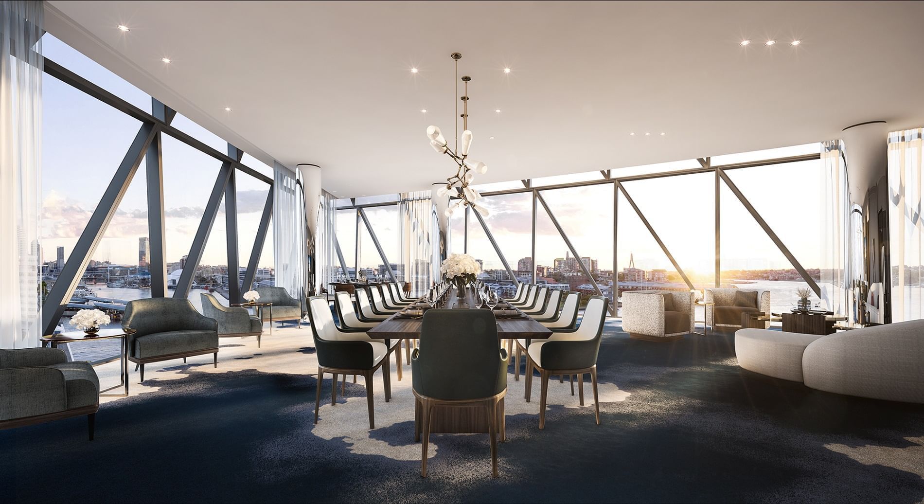 Interior view of the Opal Suite at Crown Hotel Sydney