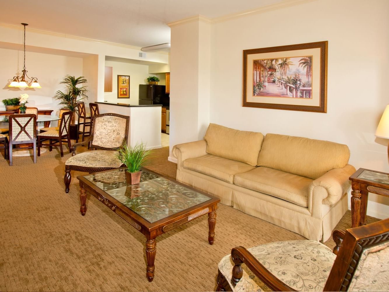 Living room area in 4 Bedroom 4 Bath Standard Suite at Lake Buena Vista Resort Village & Spa