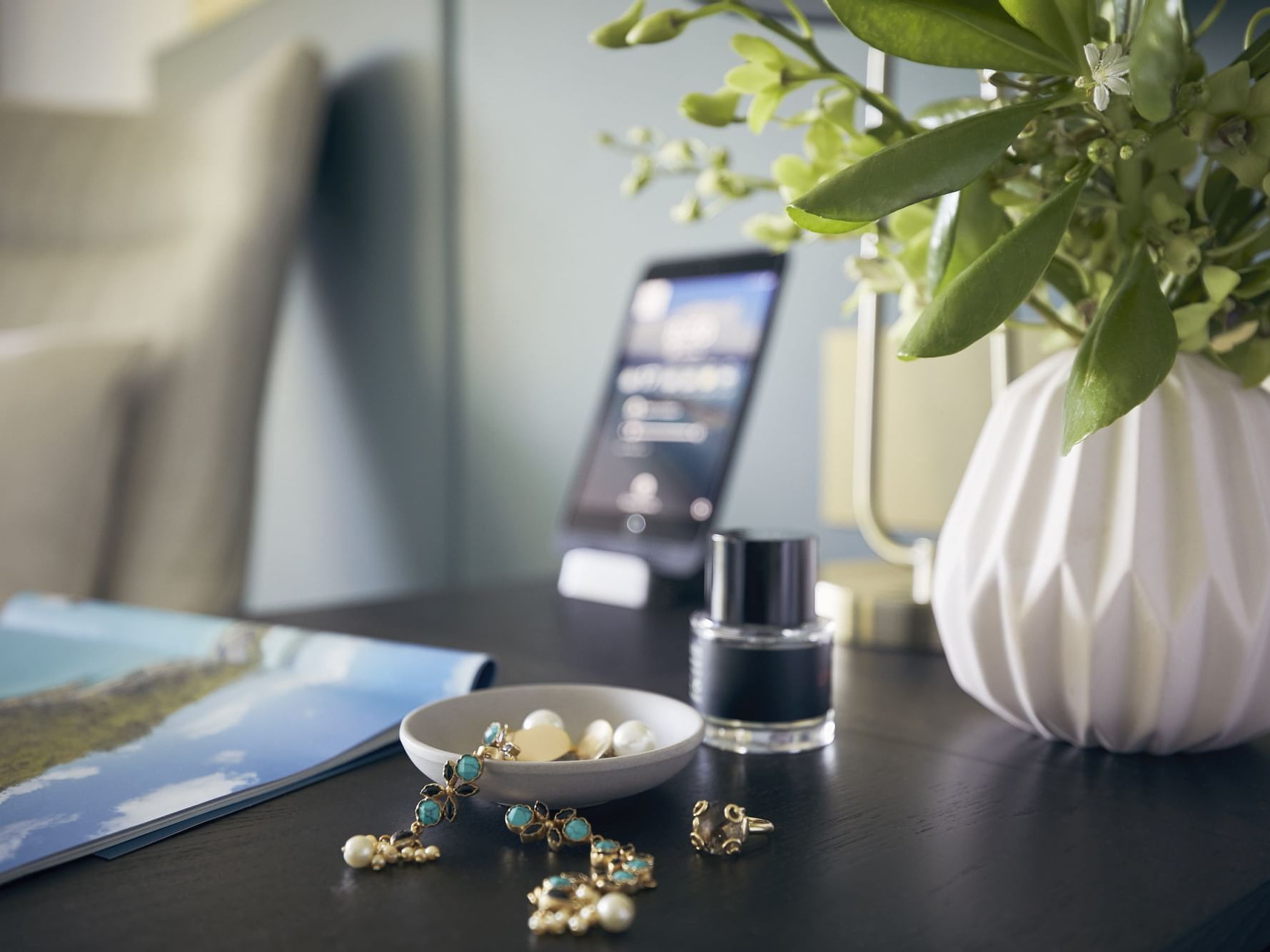 Jewelries on table in Serenity suite at Daydream Island Resort