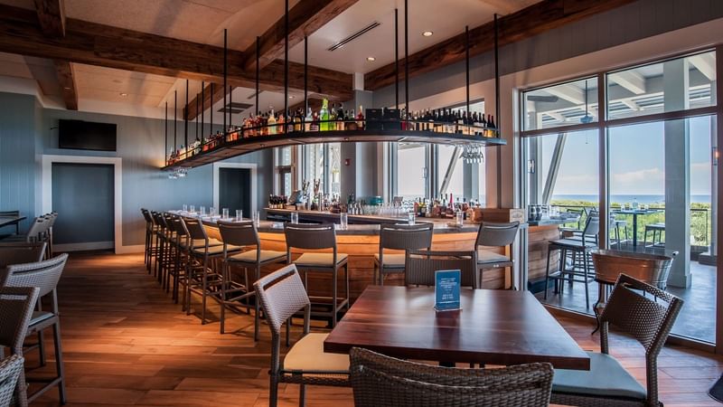 Bar & dining area setup in Restaurant at WaterColor Inn