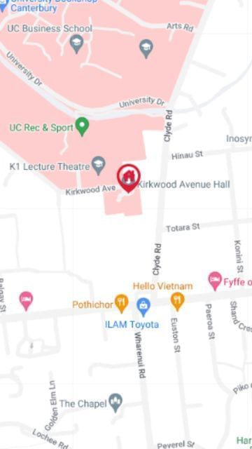 Kirkwood Avenue Hall Map