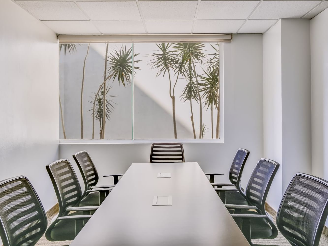 Boardroom set-up in a meeting room at One Hotels