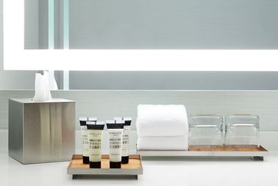 Bathroom amenities at The Godfrey Boston Hotel