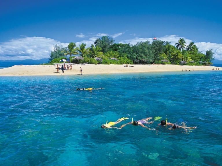 Aerial view of beach near Pullman Palm Cove Sea Temple Resort