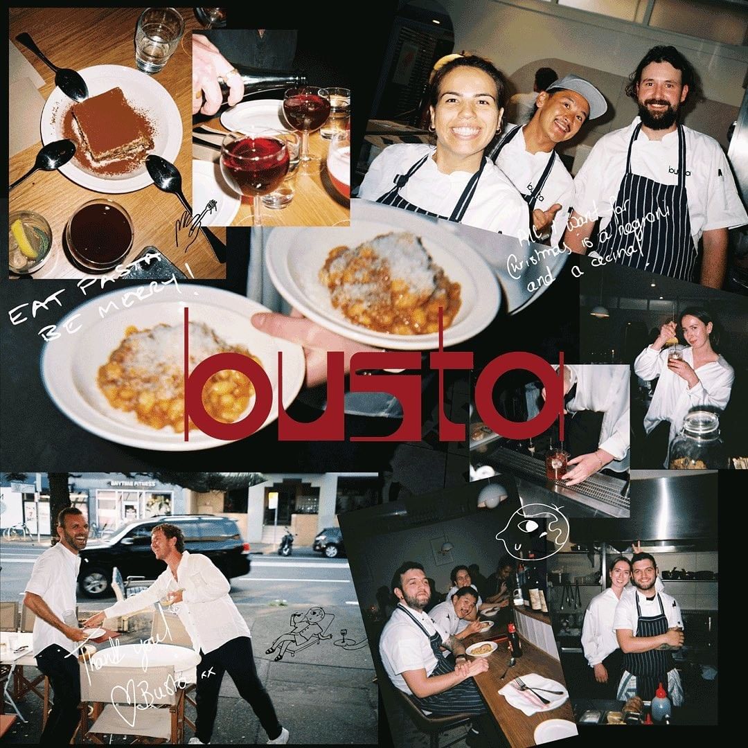 Busta at Elysium Hotels is a vintage-style Italian restaurant with handmade pasta, chefs and cocktails in a collage