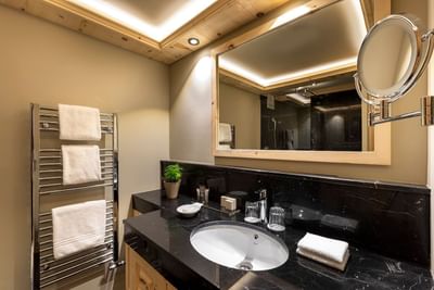 Bathroom in Executive Room at Hotel Seehof Davos