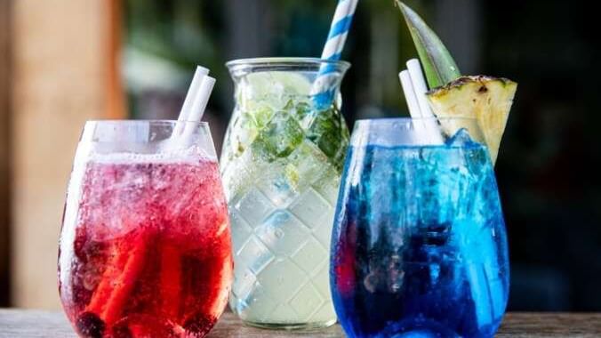 Closeup of three cocktail served at Darwin Airport Hotels