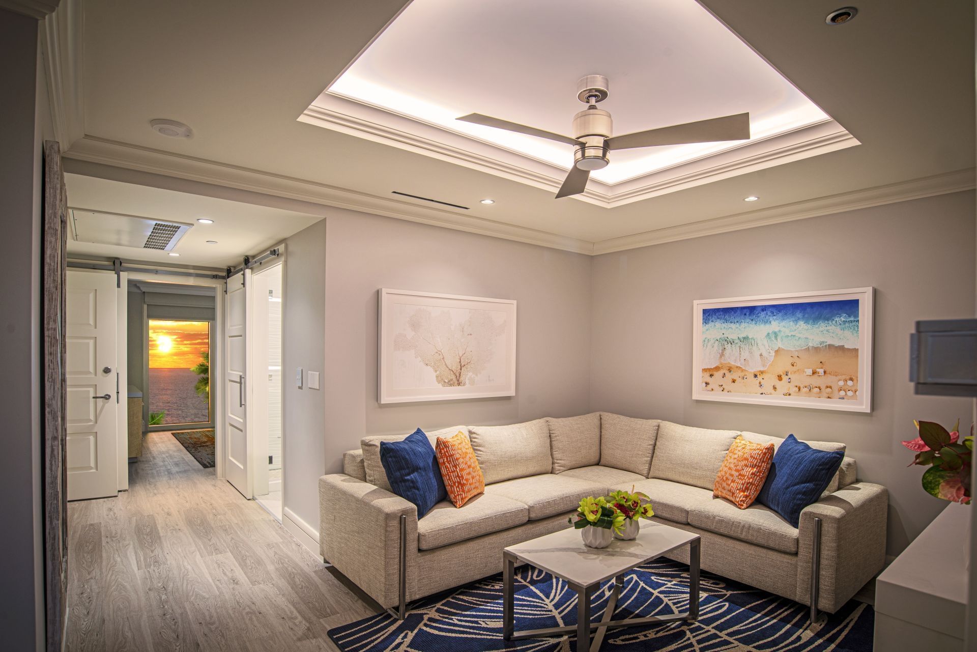 Living area of Sunsuites Two Bedroom at Sunseeker Resort