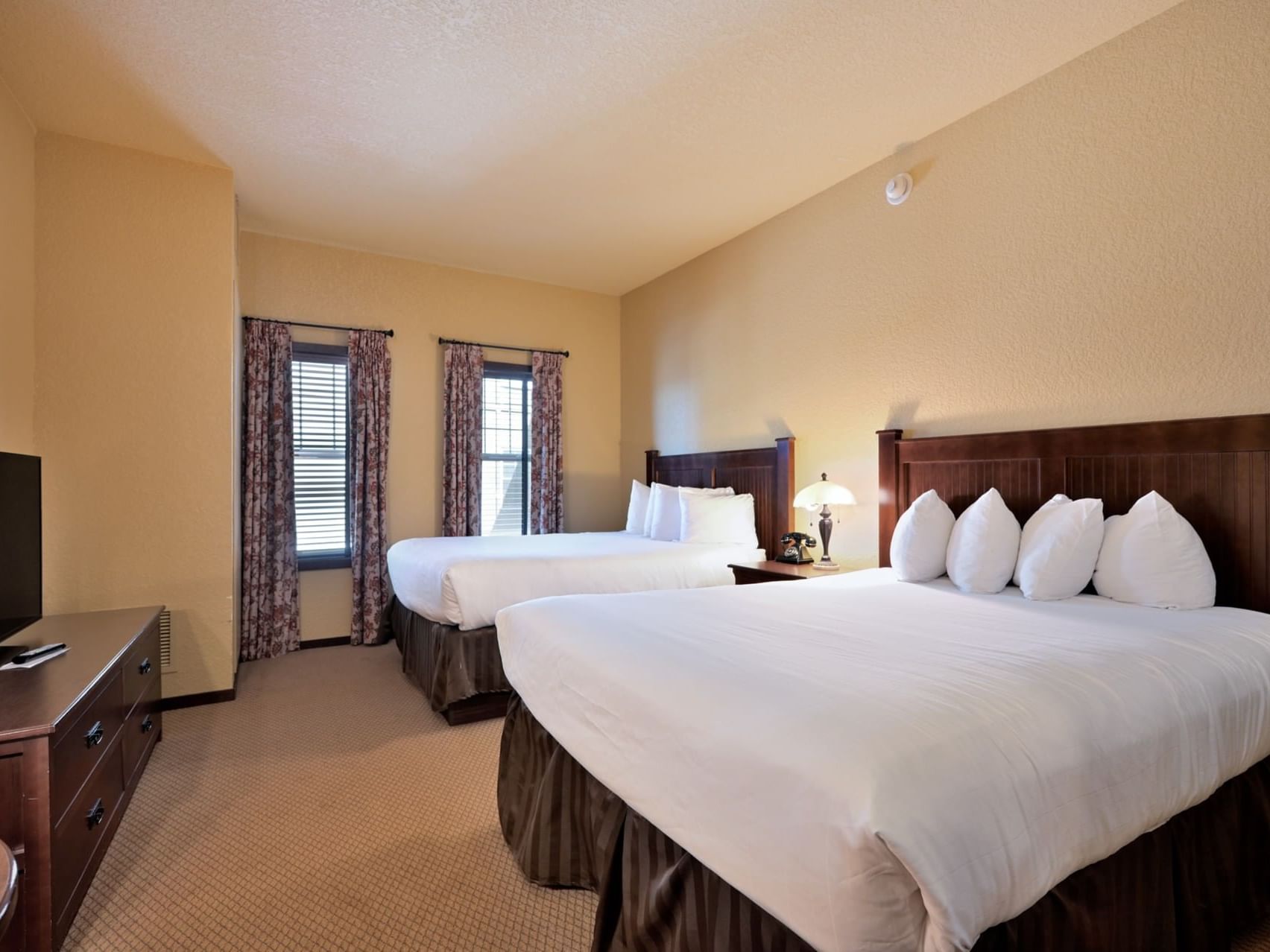 Interior of Two Queen Lake view Hotel Room at Chase on The Lake